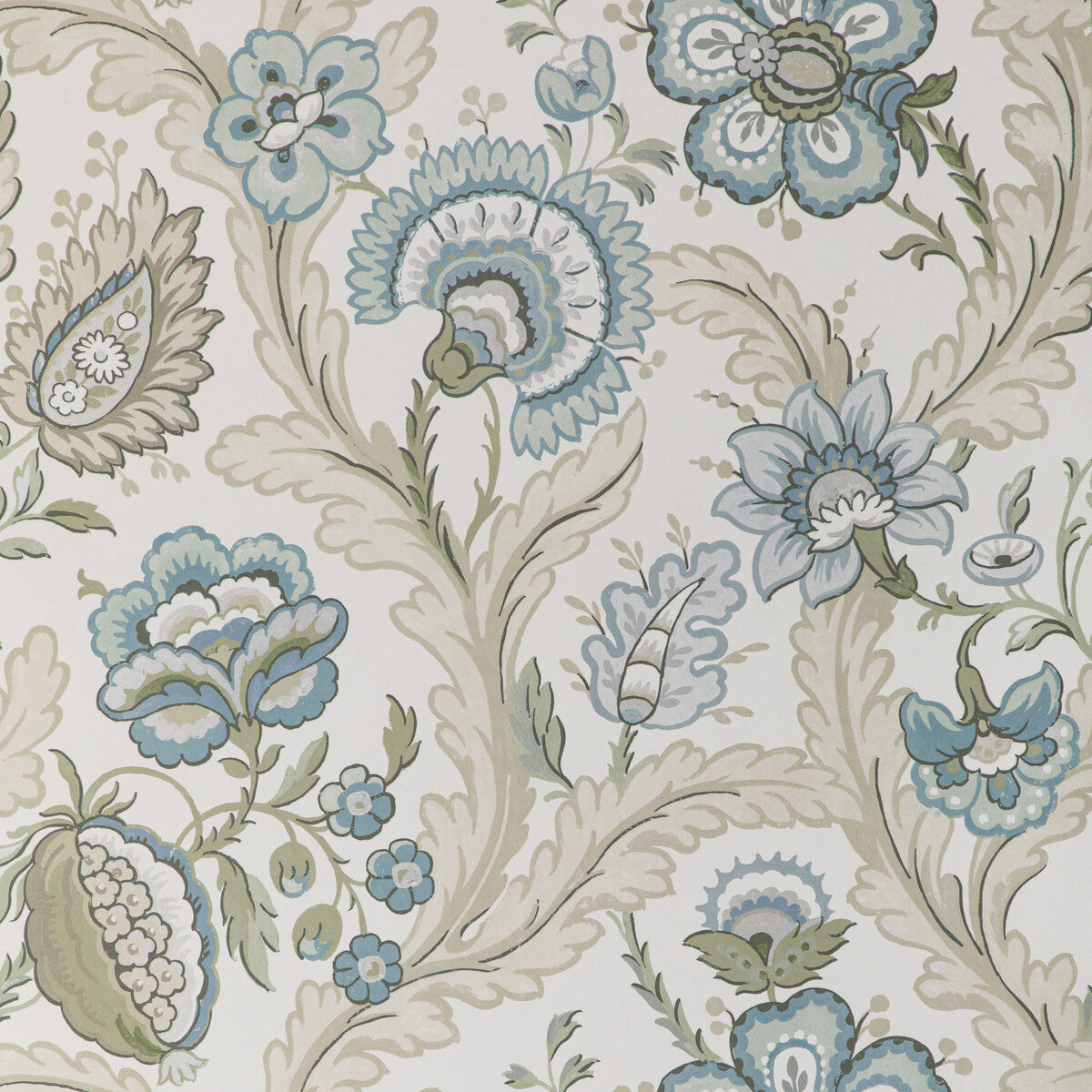 Lee Jofa Wimberly Paper Aqua/Sage Wallpaper
