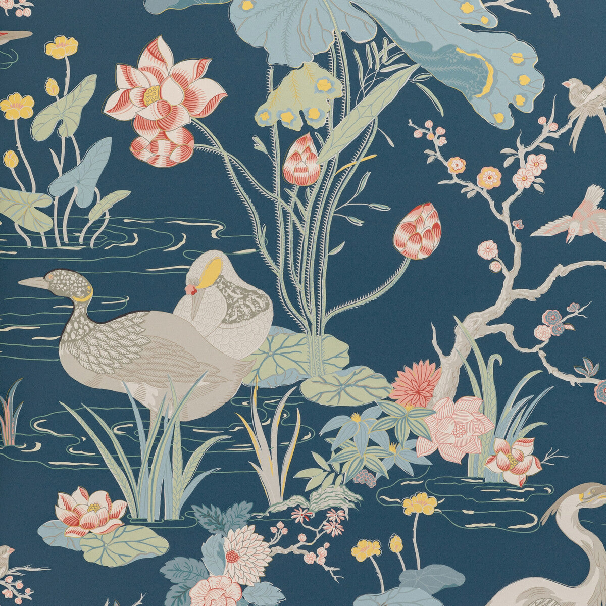 Lee Jofa Luzon Paper Sapphire Wallpaper