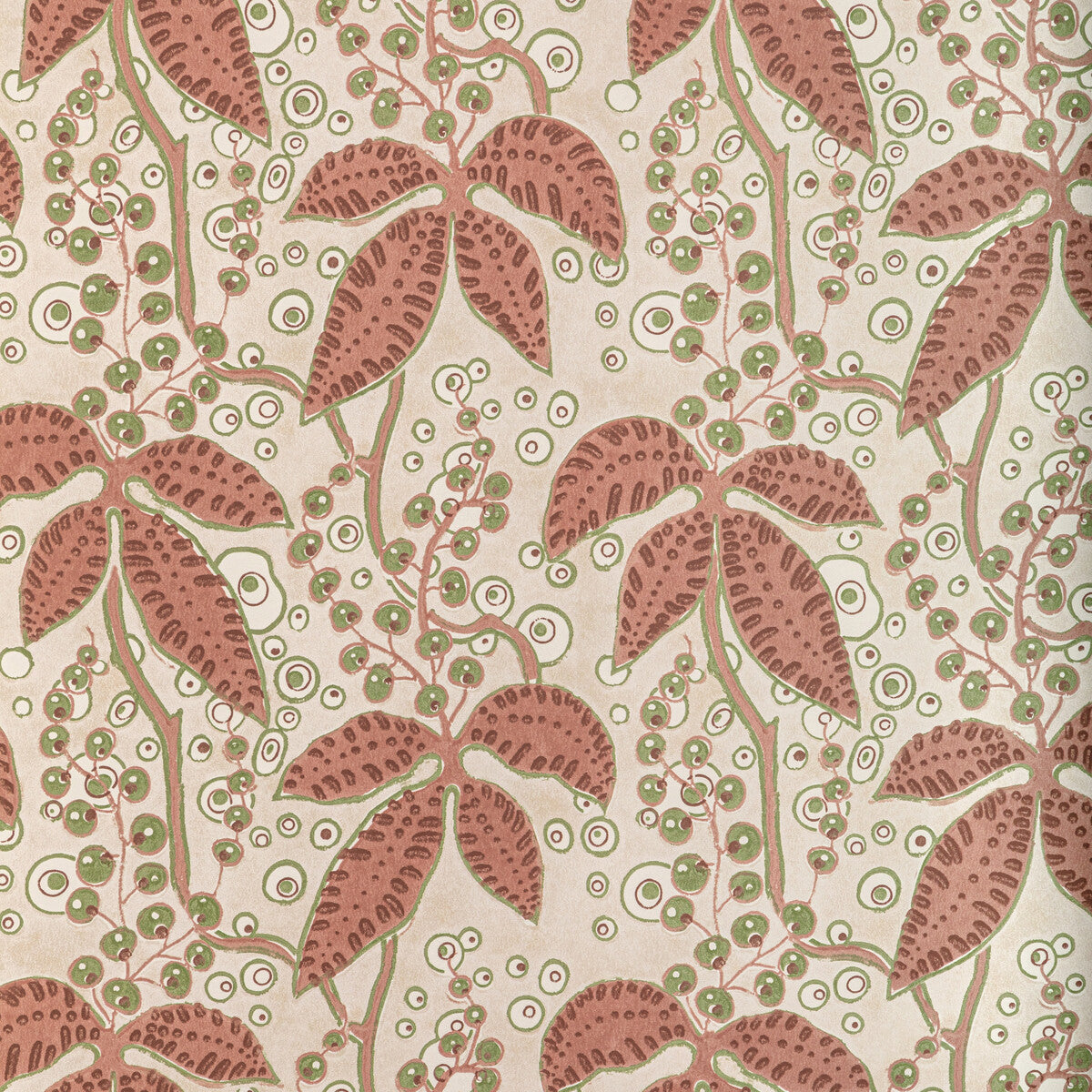 Lee Jofa Putnam Paper Brick/Green Wallpaper