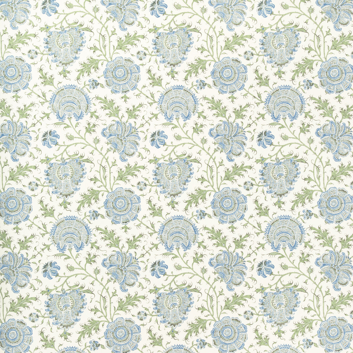 Lee Jofa Indiennes Floral Wp Sea Wallpaper