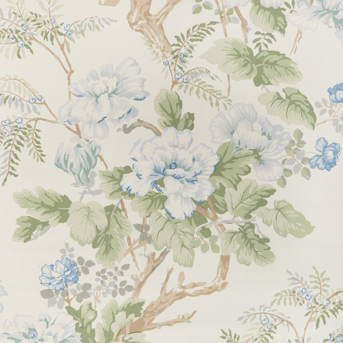 Lee Jofa Chinese Peony Wp Blue Wallpaper