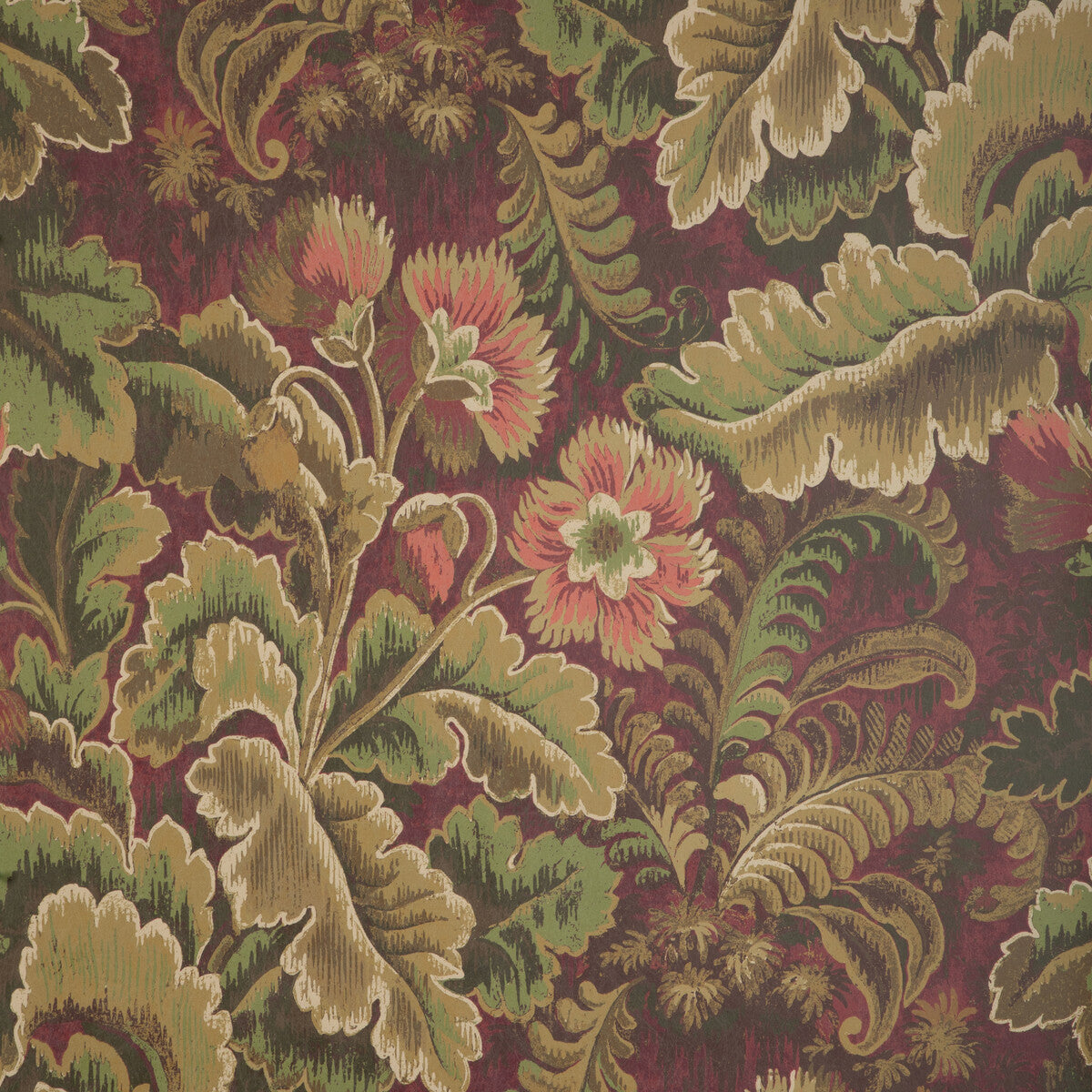 Lee Jofa Barwick Paper Garnet Wallpaper