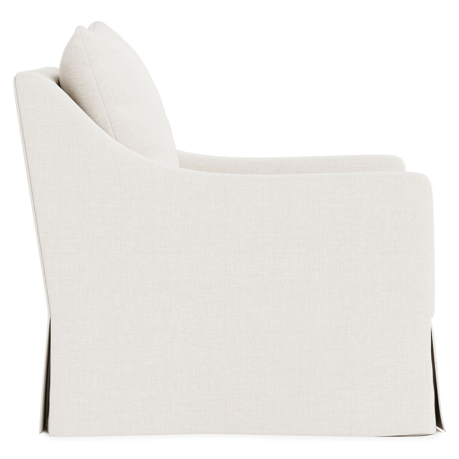 Grace Swivel Chair in White – side profile view