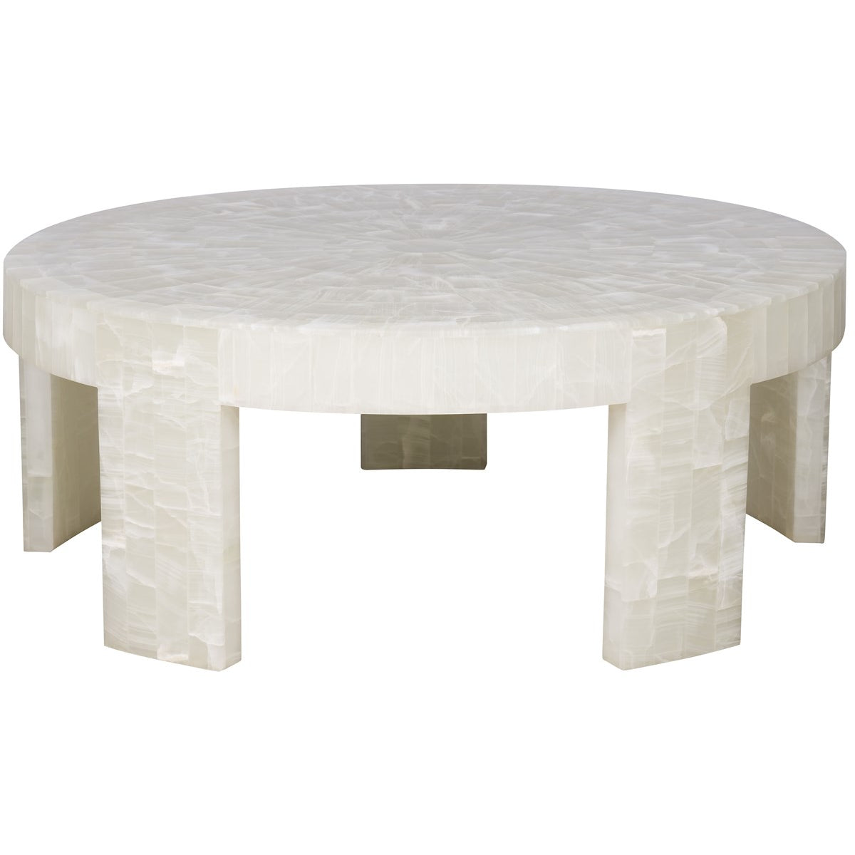 Vanguard Furniture Meridian Bricked Cloud Onyx Round Cocktail Table