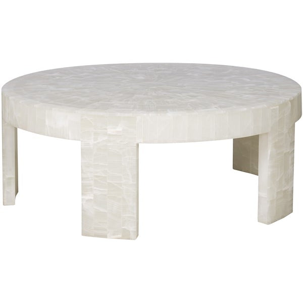 Vanguard Furniture Meridian Bricked Cloud Onyx Round Cocktail Table
