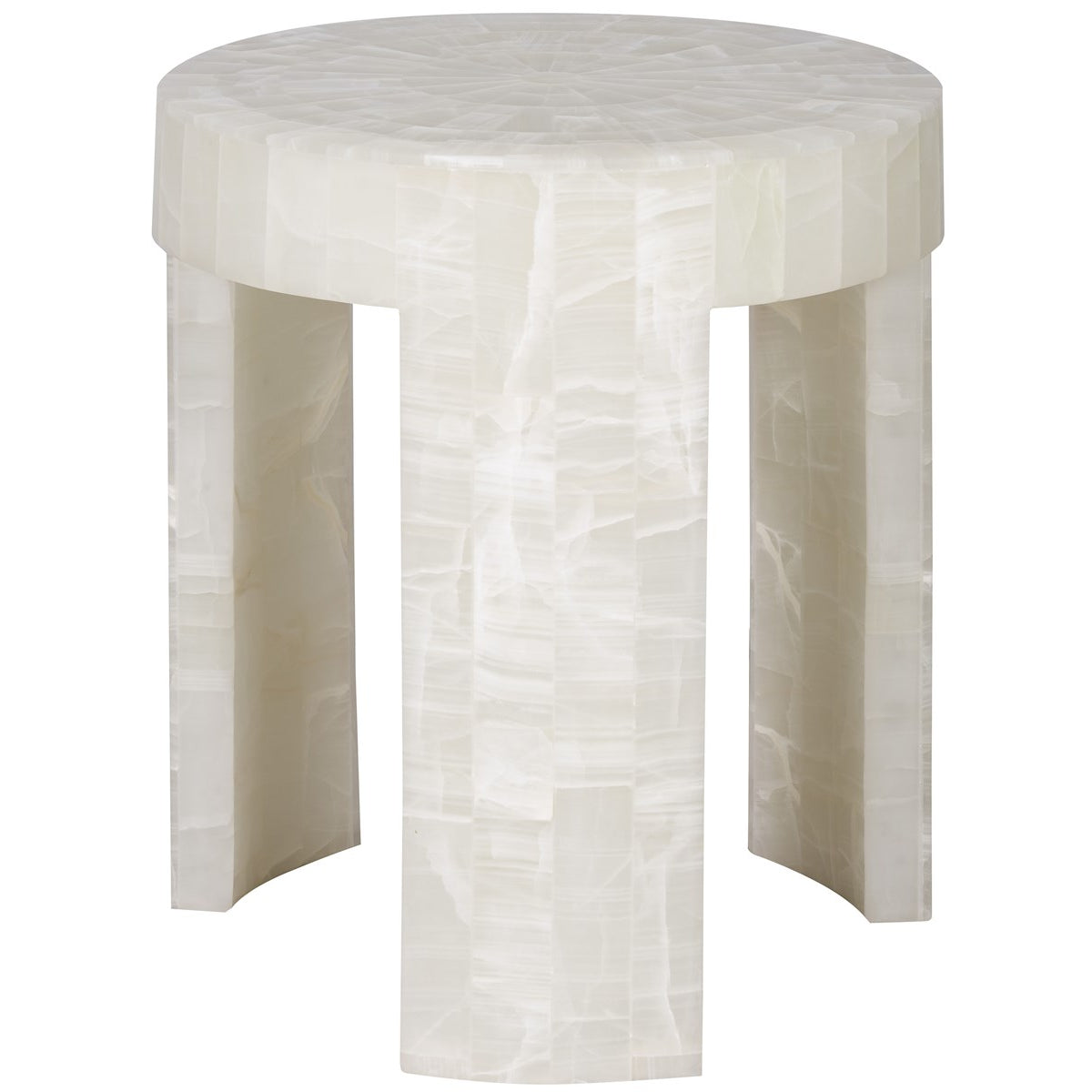 Vanguard Furniture Meridian Bricked Cloud Onyx Round End Table