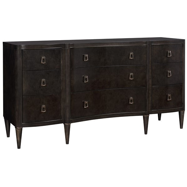 Vanguard Furniture Lillet Merino Shadow, Pol Nickel Buckle Pendant 9-Drawer Chest