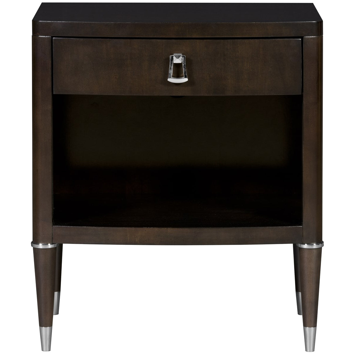 Vanguard Furniture Lillet Merino Shadow, Pol Nickel Buckle Pendant One Drawer Nightstand
