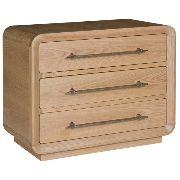 Vanguard Furniture Form Wheat with Flat Bar in Organic Bronze Three Drawer Nightstand