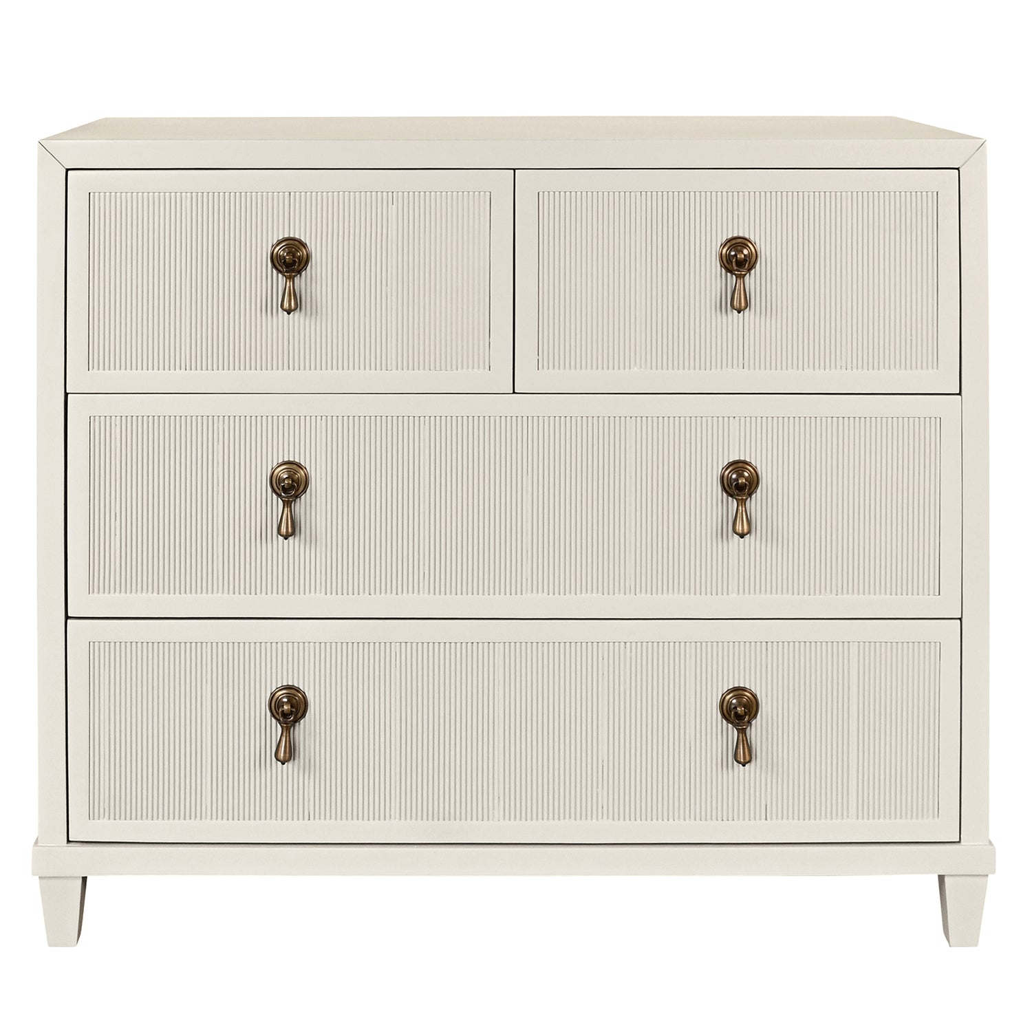 Worlds Away Pascal Antique White Four Drawer Chest