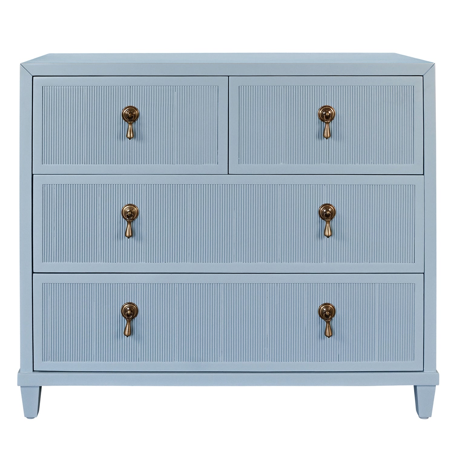 Worlds Away Pascal Light Blue Four Drawer Chest
