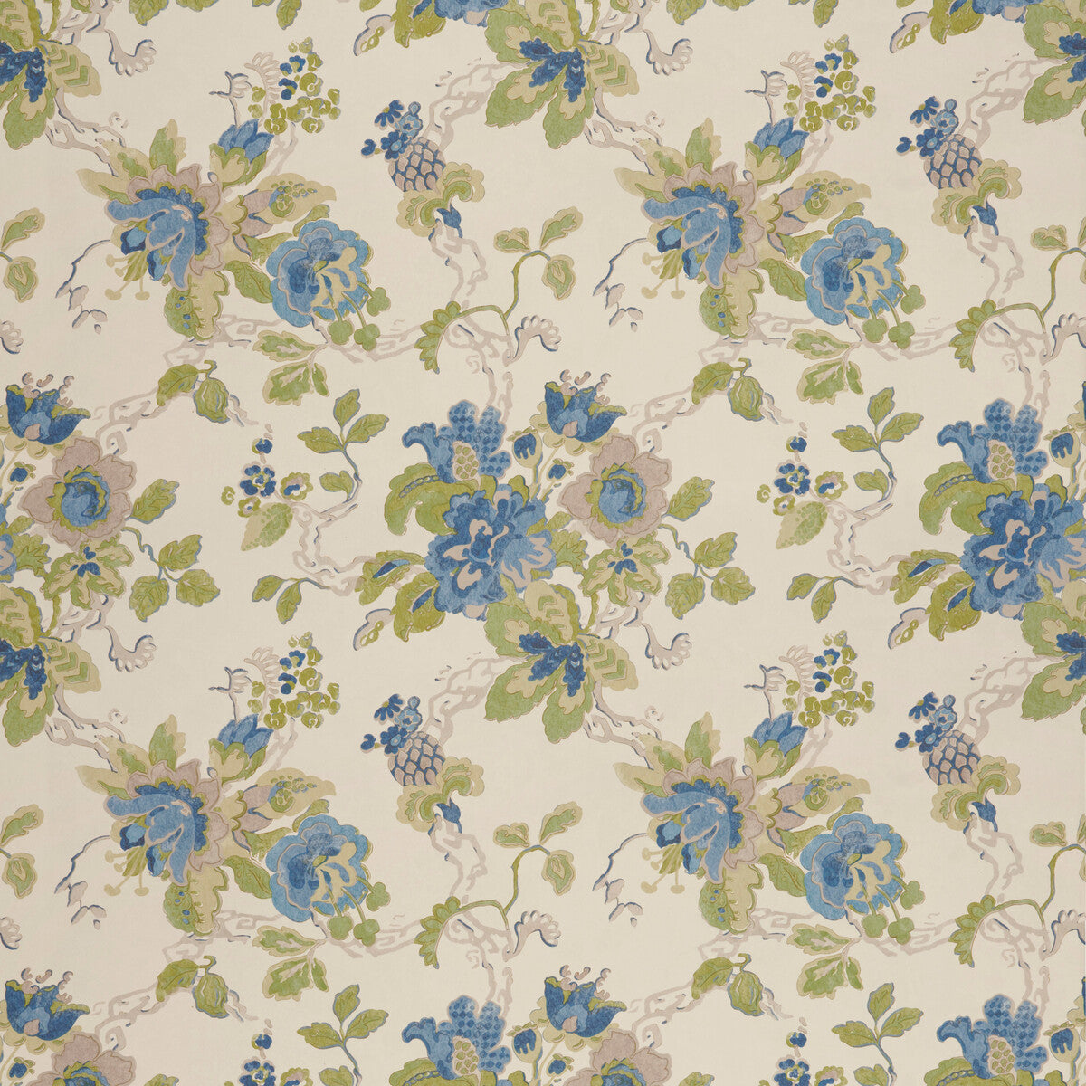 Lee Jofa Parnham Cornflower/Lime Wallpaper