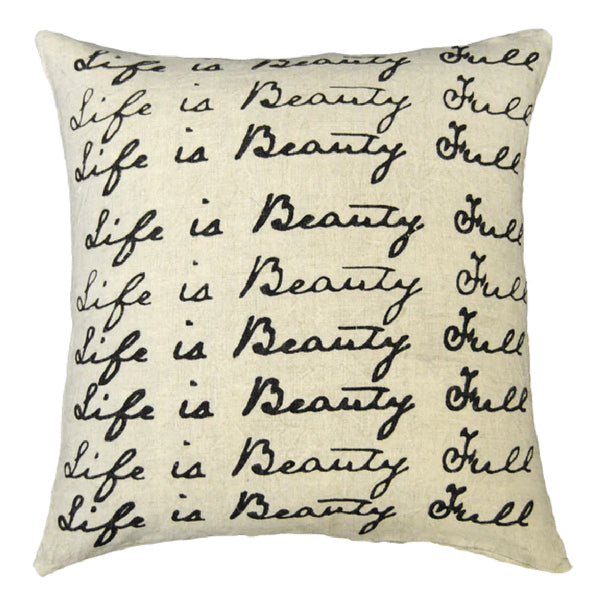 Sugarboo & Co Life Is Beautiful Throw Pillow