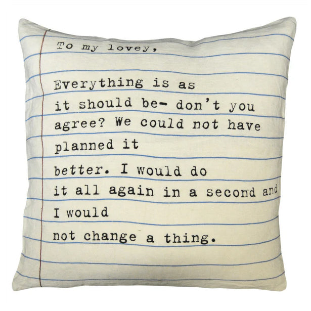 Sugarboo & Co To My Lovey Throw Pillow