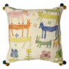 Sugarboo & Co Stacked Animals With Poms Throw Pillow