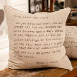 Sugarboo & Co To My Sweet Darling Type Font Throw Pillow
