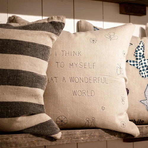 Sugarboo & Co What A Wonderful World Throw Pillow