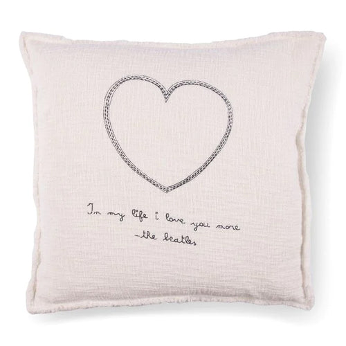 Sugarboo & Co In My Life The Beatles Embroidered Throw Pillow