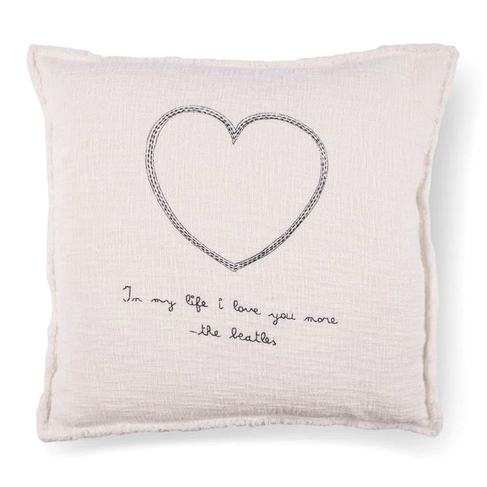 Sugarboo & Co In My Life The Beatles Embroidered Throw Pillow
