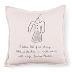 Sugarboo & Co. I Believe Gustave Flaubert Embroidered Throw Pillow