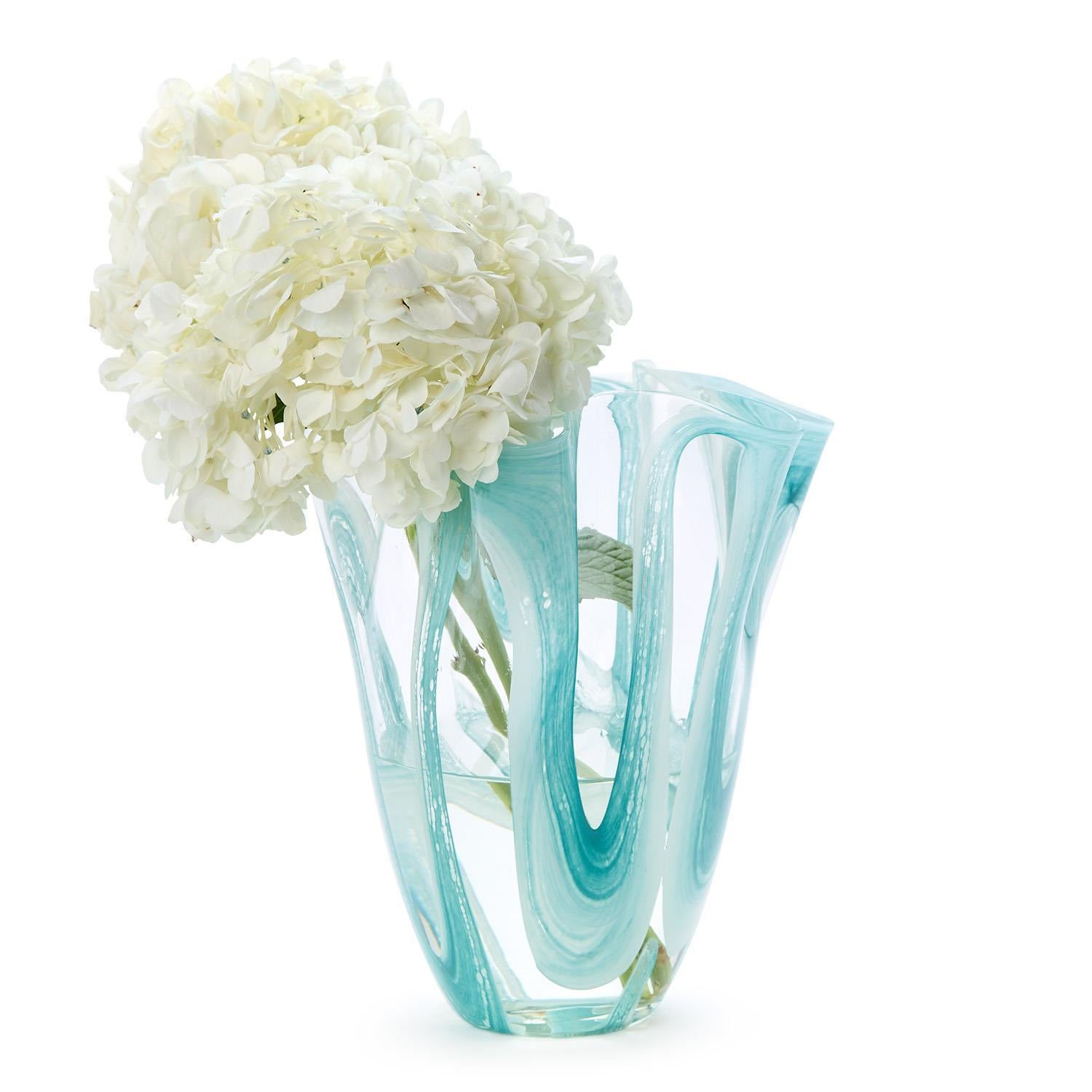 Swirl Flare Hand Blown Vase