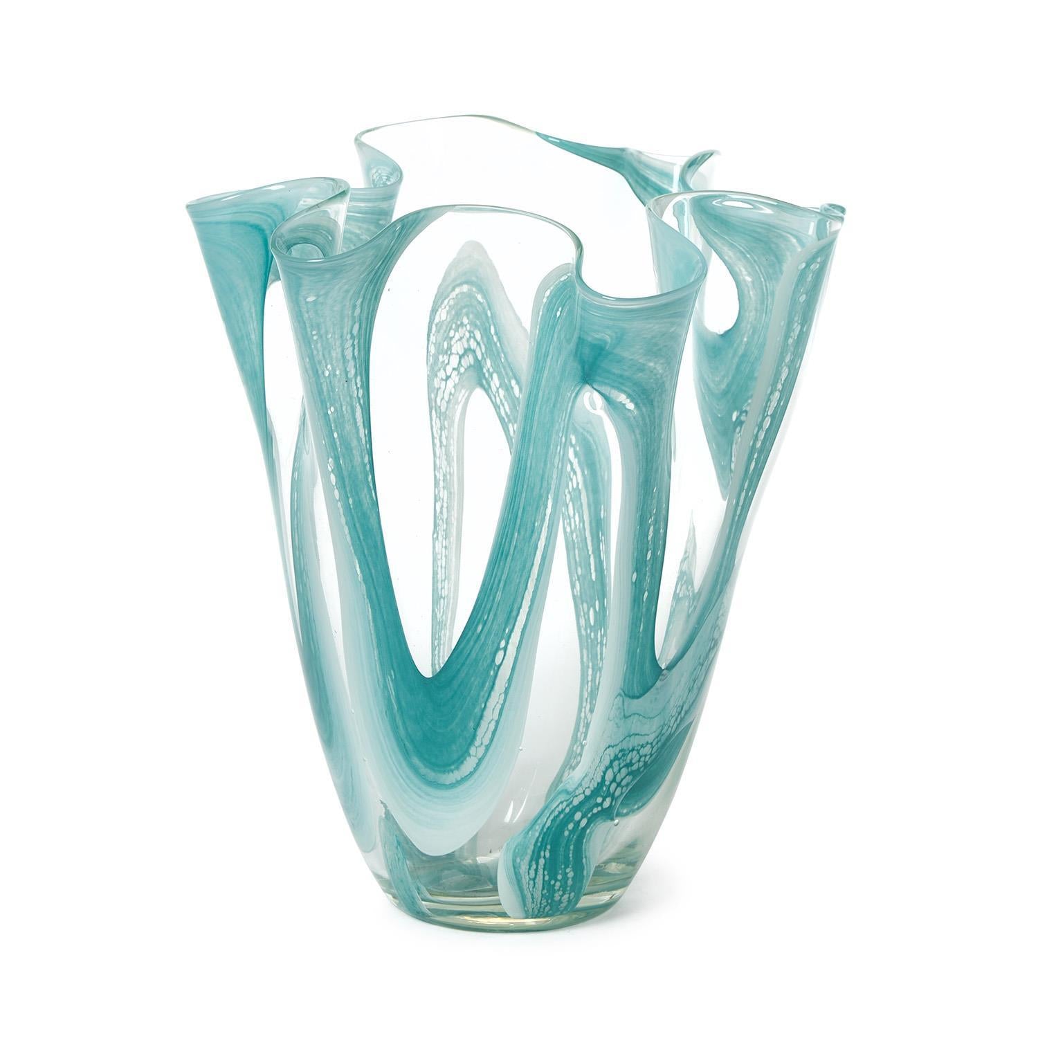 Swirl Flare Hand Blown Vase