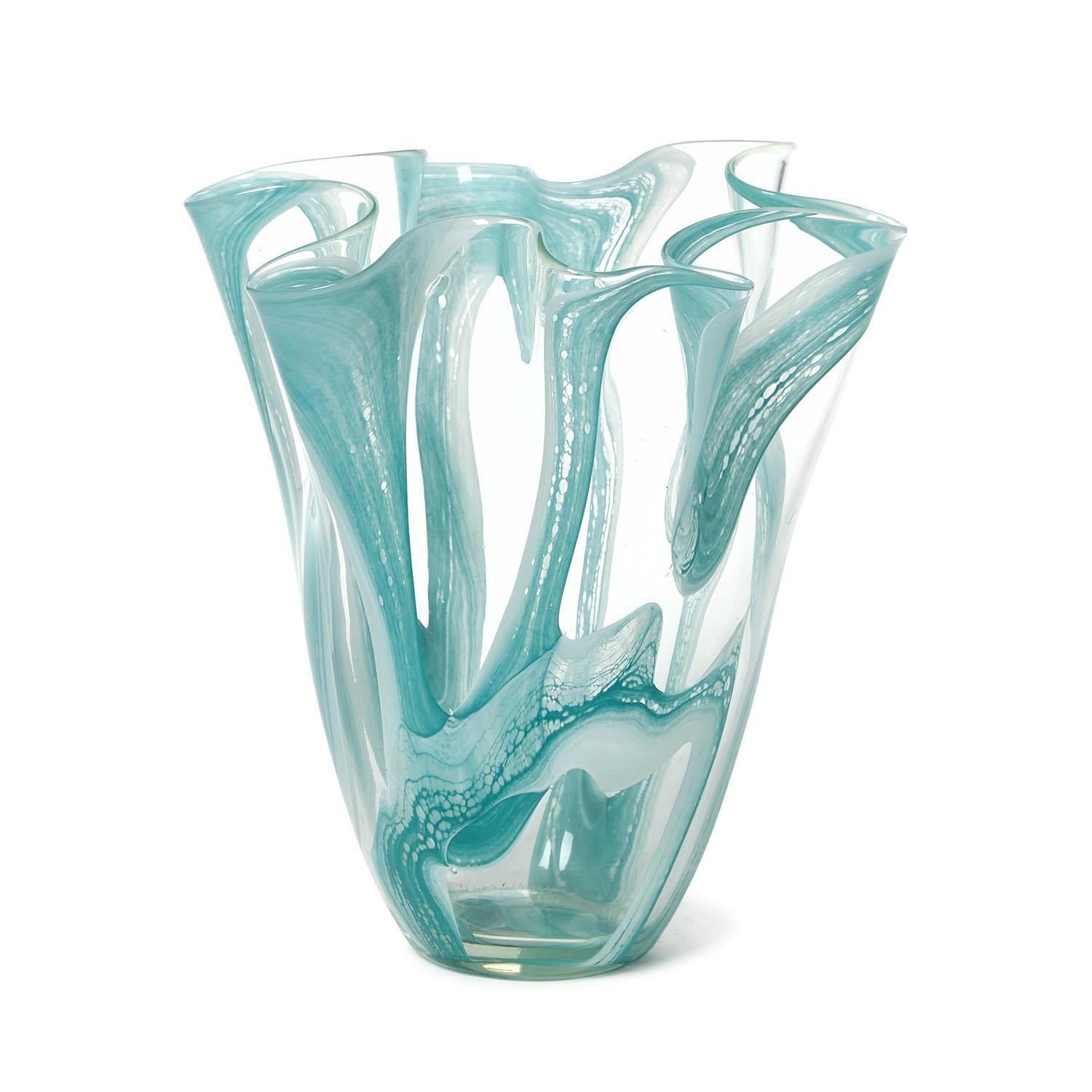 Swirl Flare Hand Blown Vase