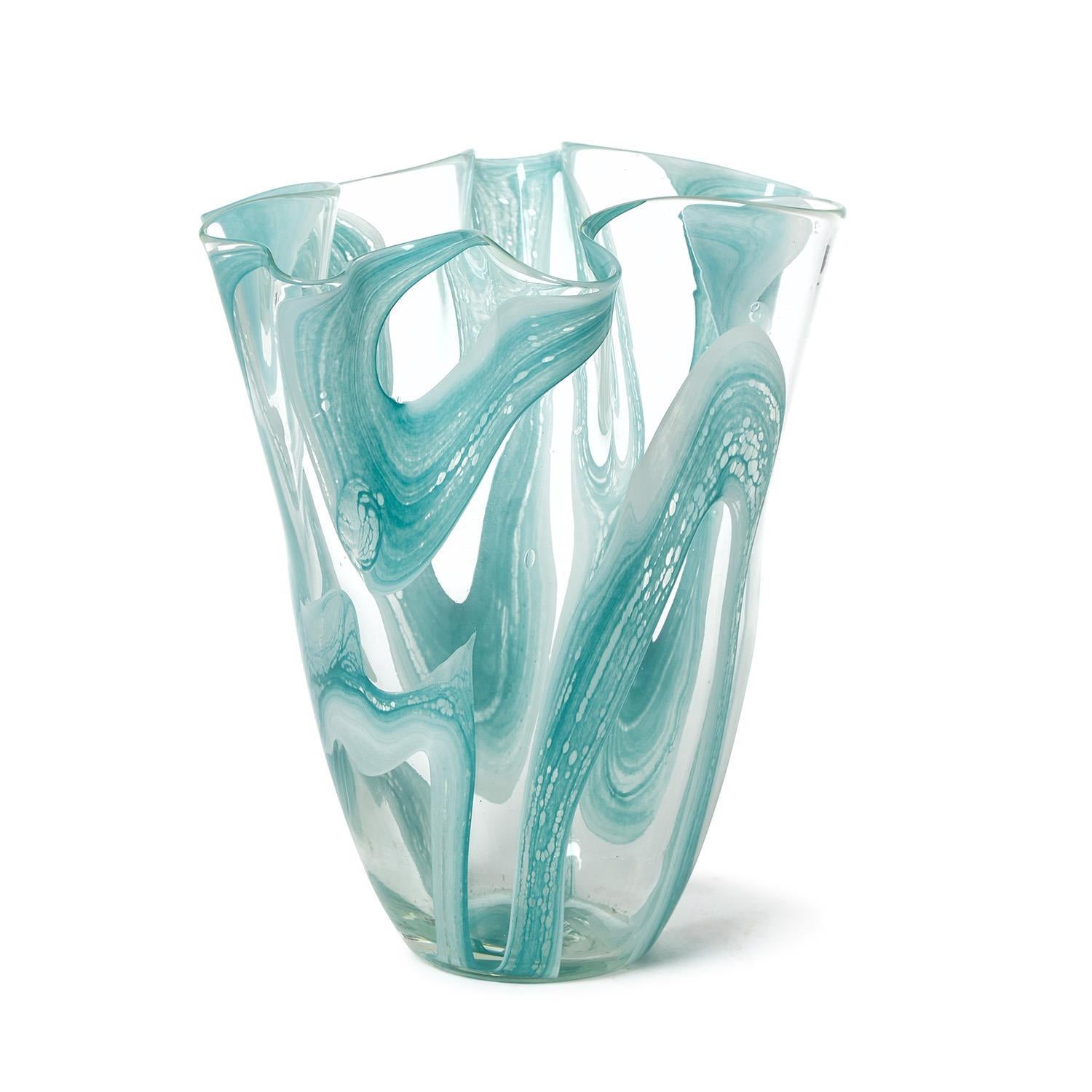 Swirl Flare Hand Blown Vase