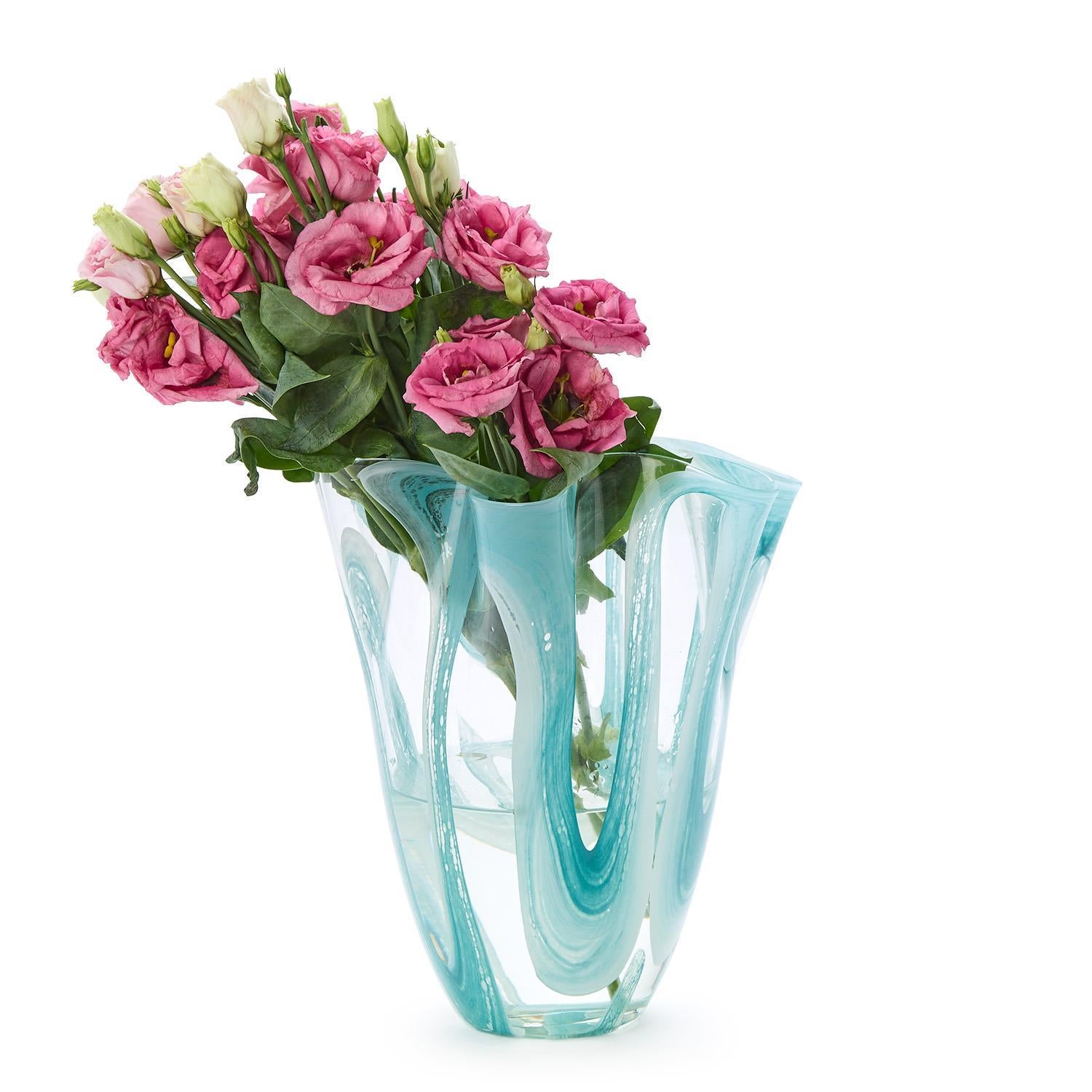 Swirl Flare Hand Blown Vase