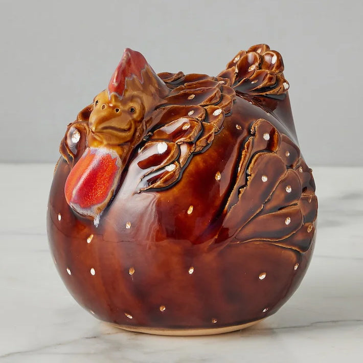 Etu Home Country French Brown Ceramic Hen