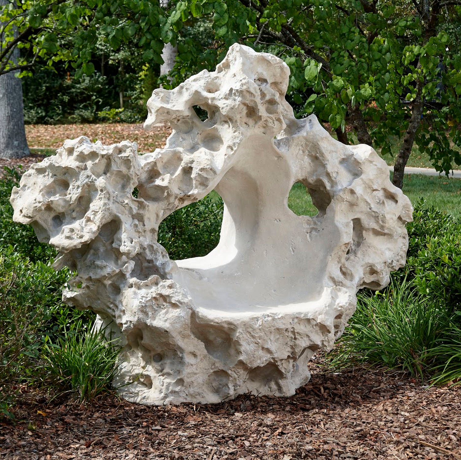 Phillips Collection Colossal Cast Stone Seat Sculpture