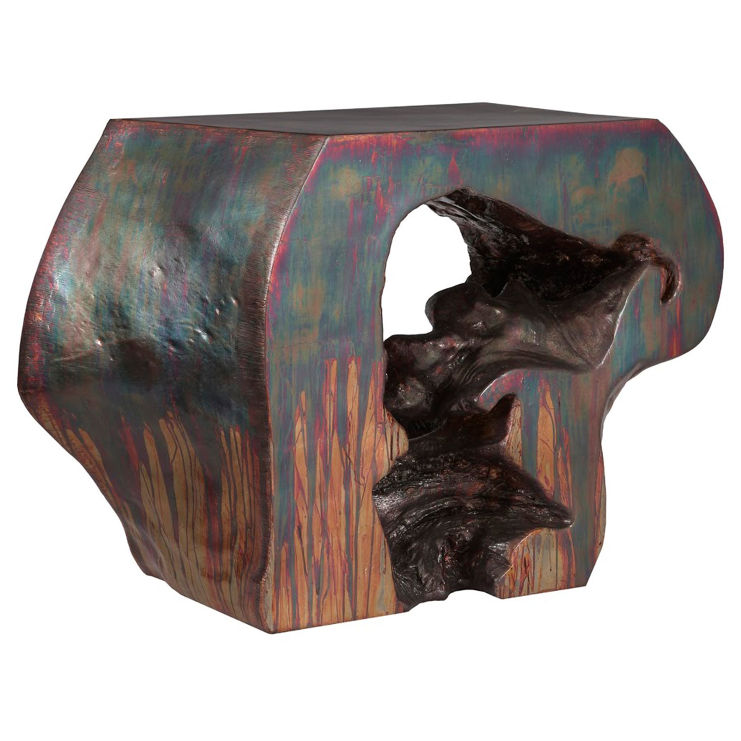 Phillips Collection Plateada Hollow Console Table