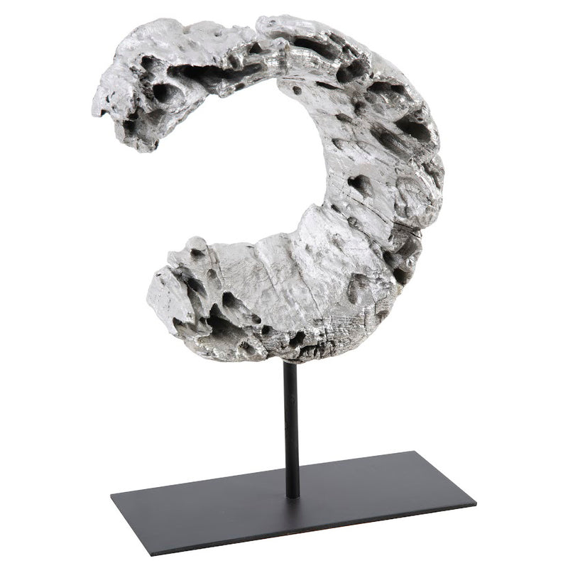 Phillips Collection Cast Eroded Wood Circle on Stand