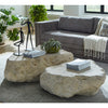 Phillips Collection Cast Boulder Coffee Table Roman Stone