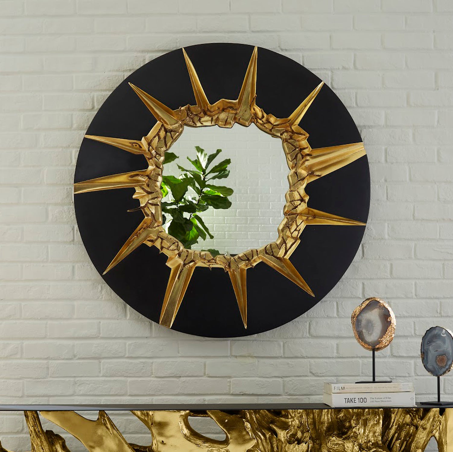 Phillips Collection Circular Cracked Mirror