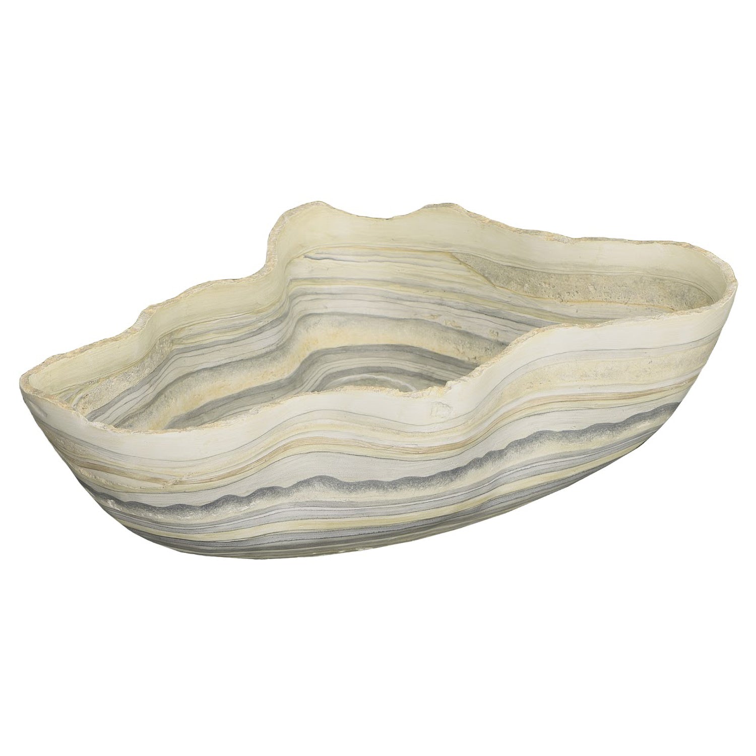 Phillips Collection Cast Gray Faux Onyx Bowl