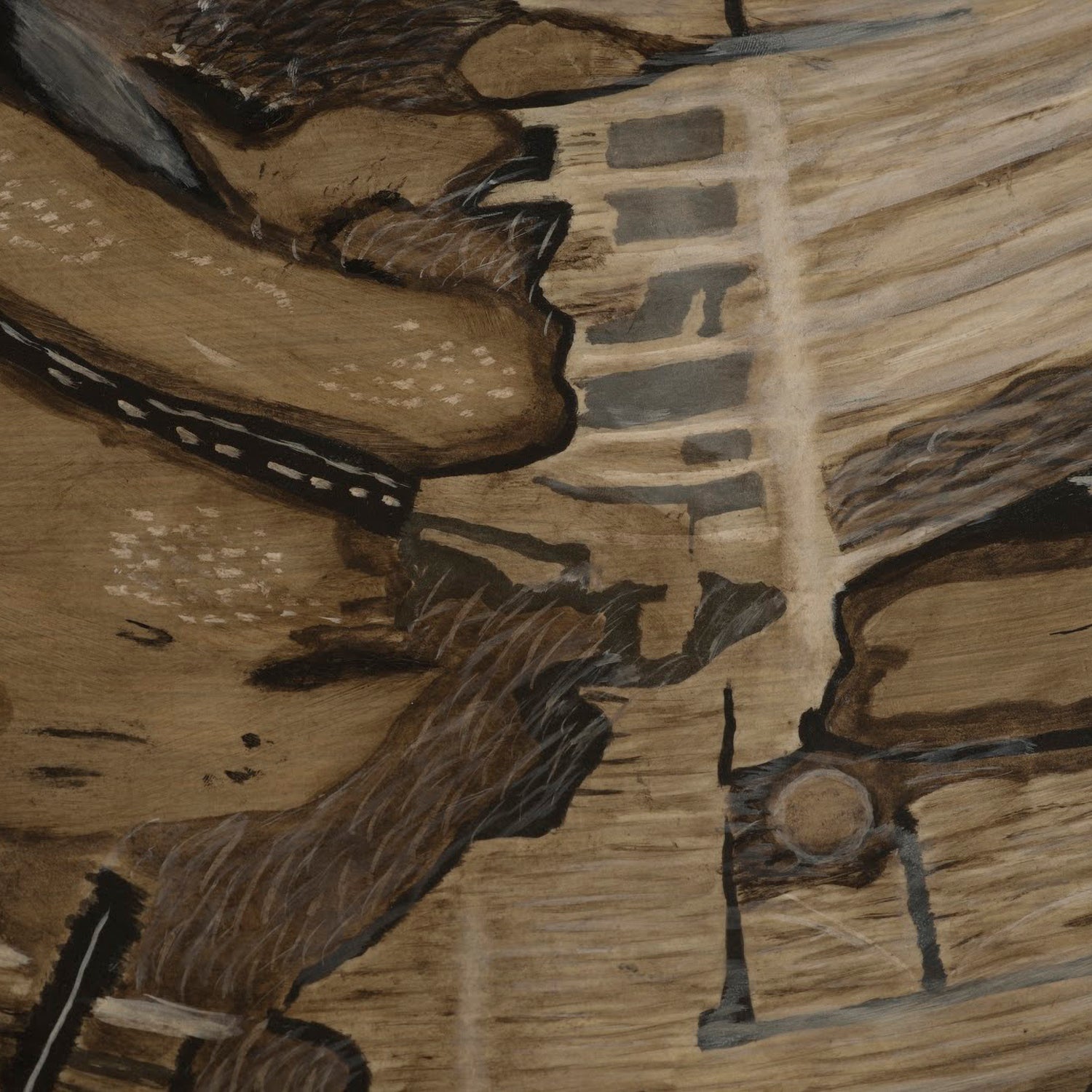 Phillips Collection Striated Cast Petrified Wood Stool