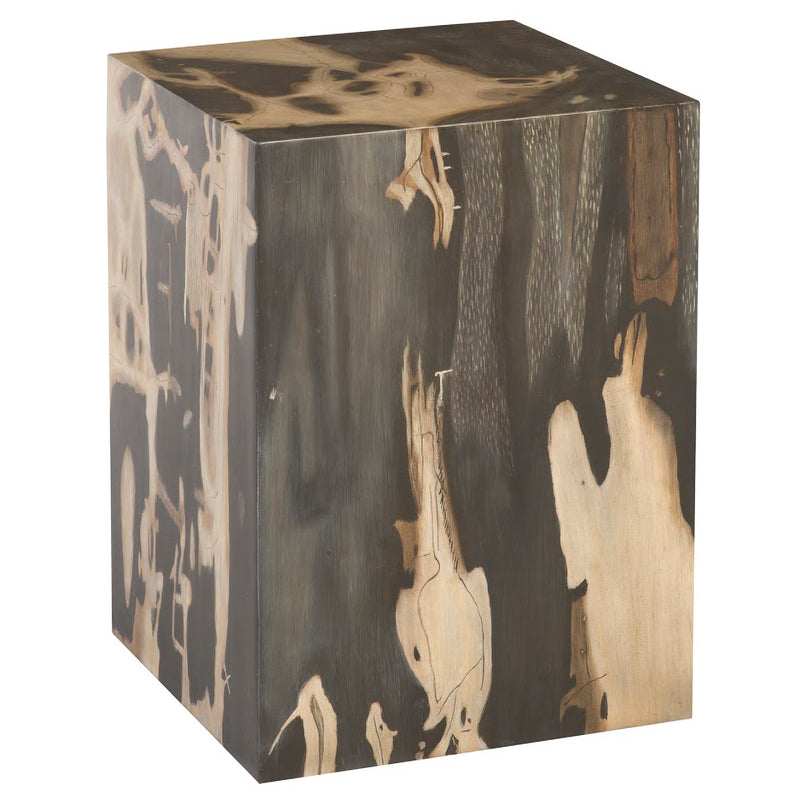 Phillips Collection Square Cast Petrified Wood Stool