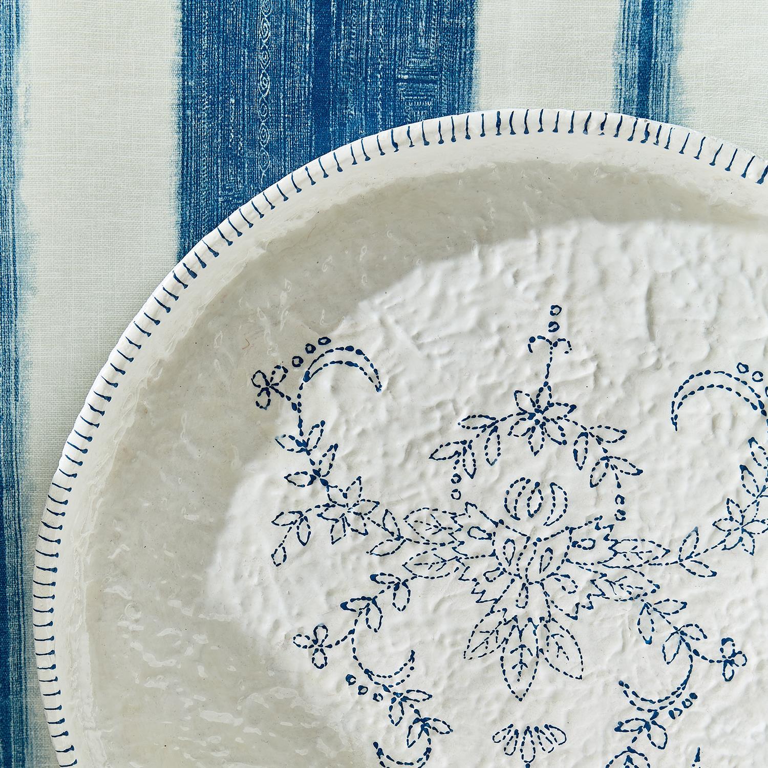 Blue and White Platter Set of 2