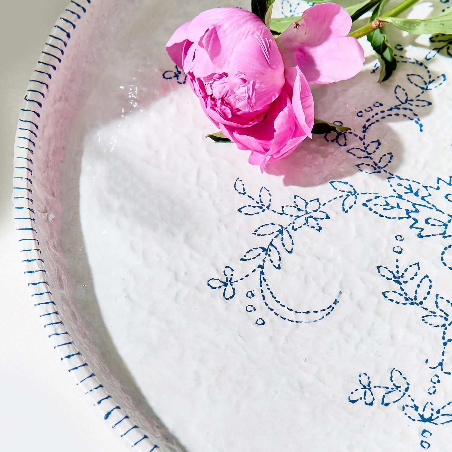 Blue and White Platter Set of 2