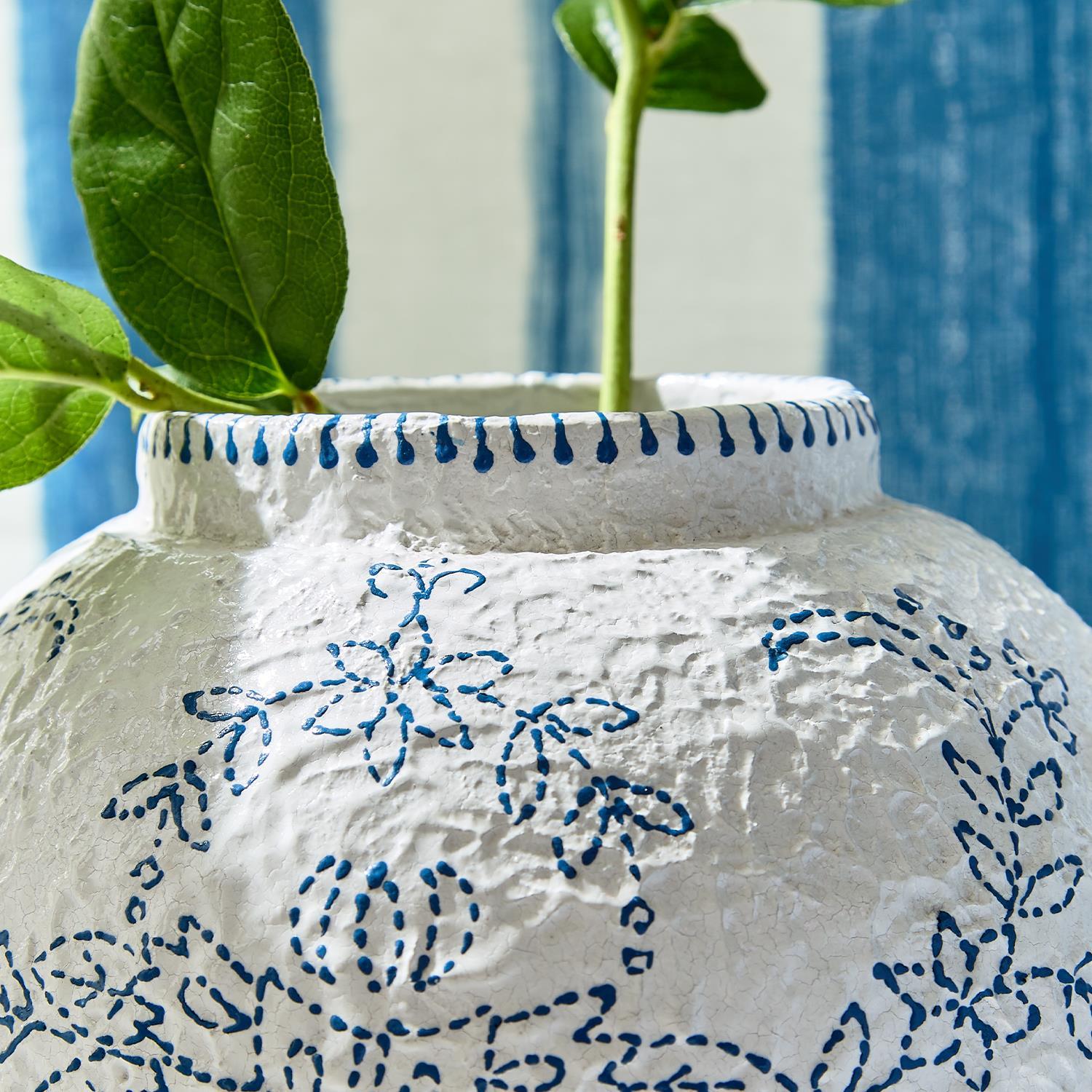 Blue and White Vase Set of 2