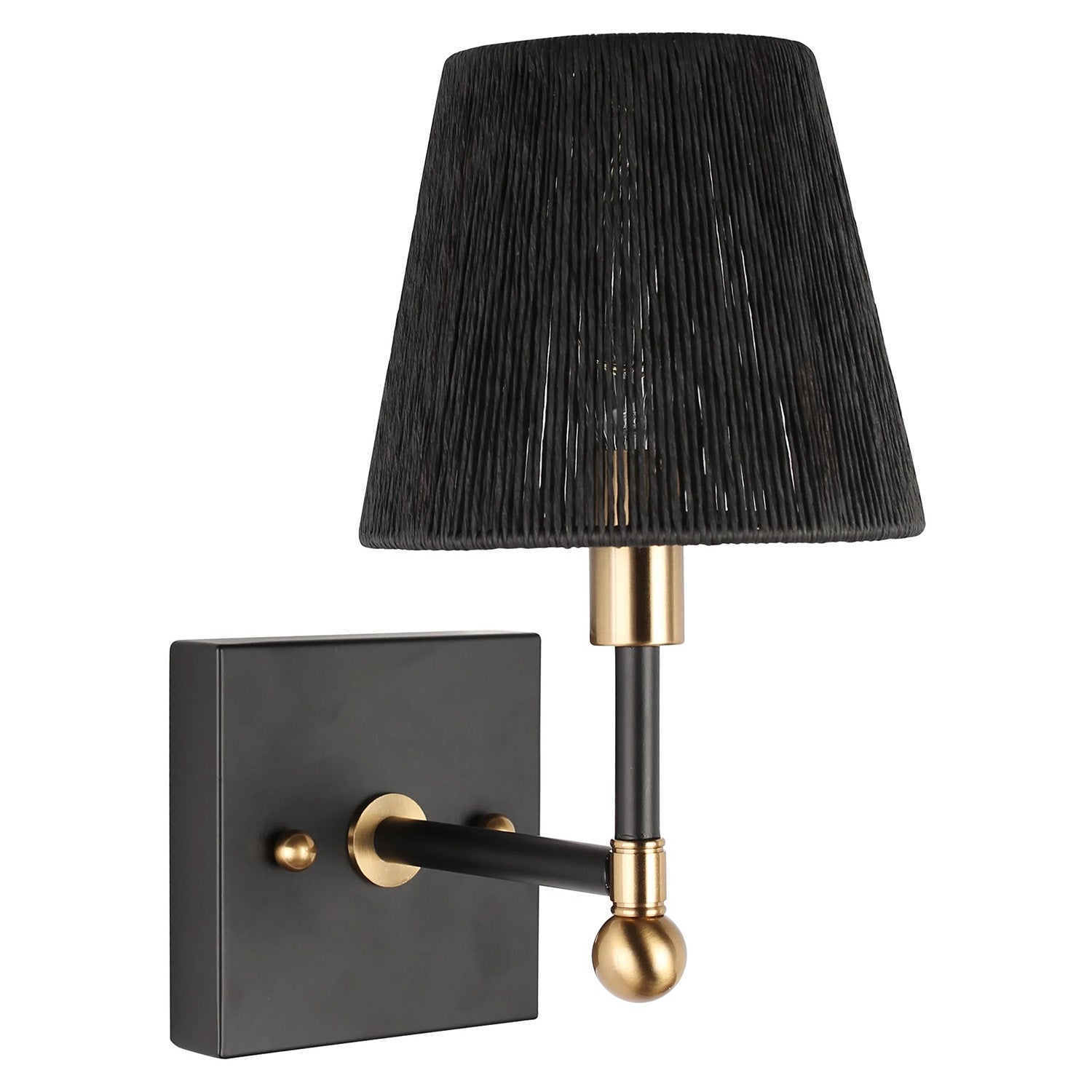 Ro Sham Beaux Piper Black Wall Sconce