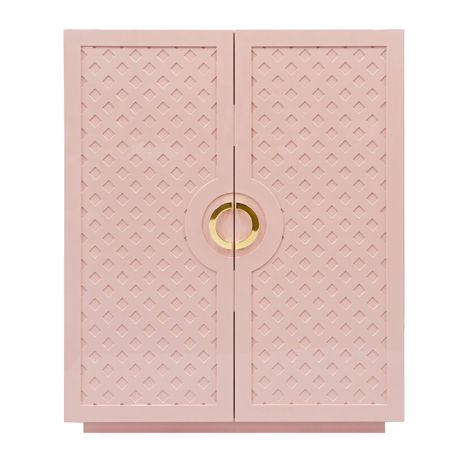 Worlds Away Poppy Pink Two Door Cabinet