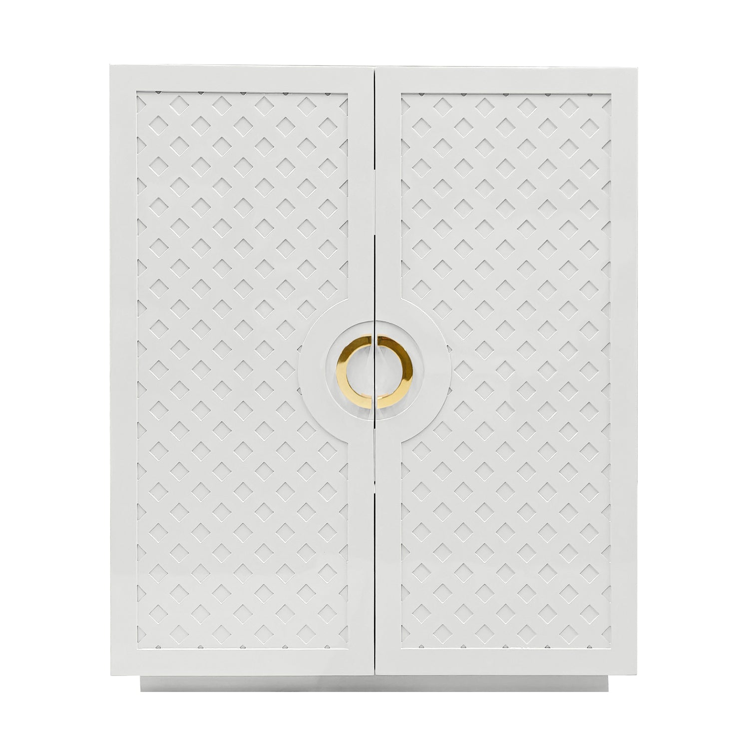 Worlds Away Poppy White Two Door Cabinet