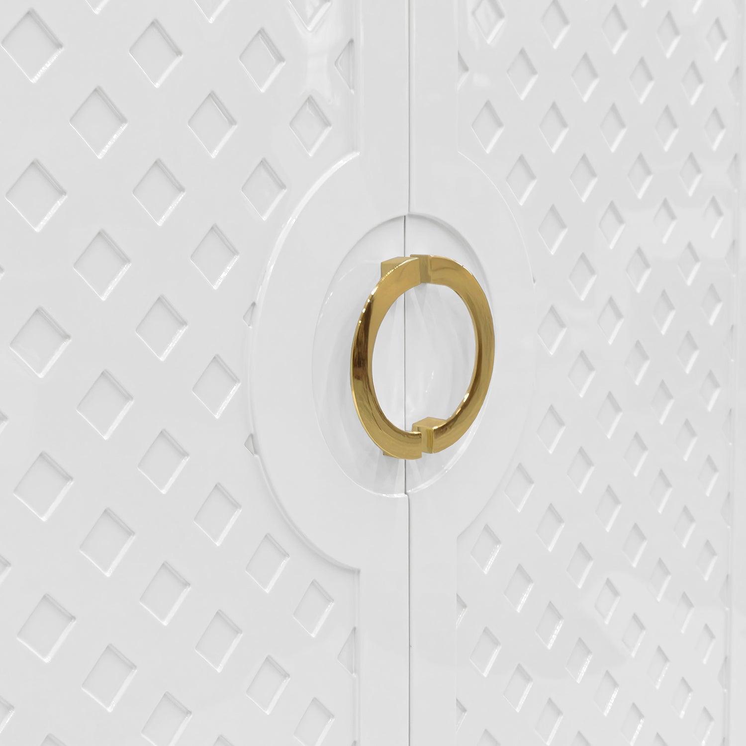 Worlds Away Poppy White Two Door Cabinet