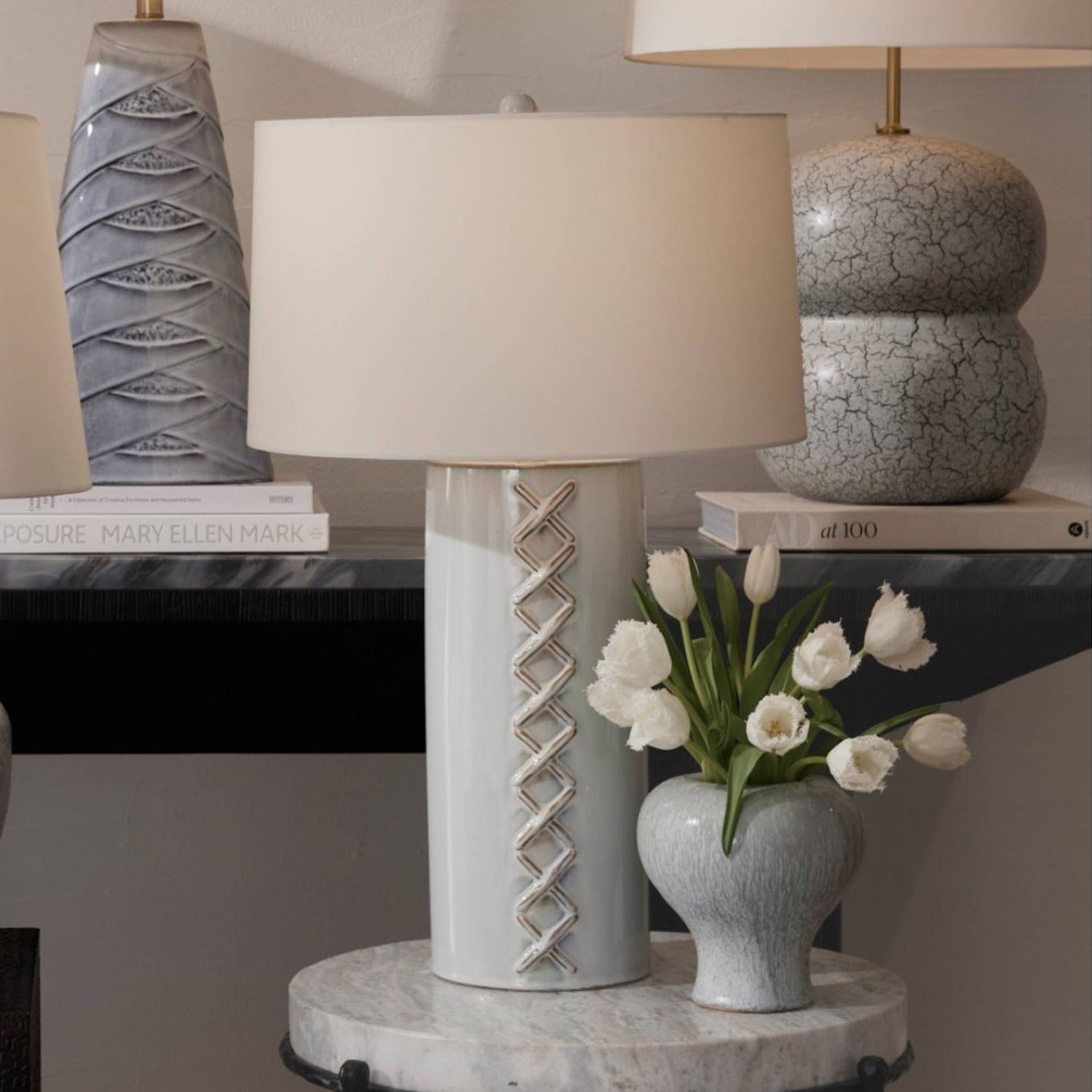 Arteriors DiMaggio Glacial Reactive Table Lamp