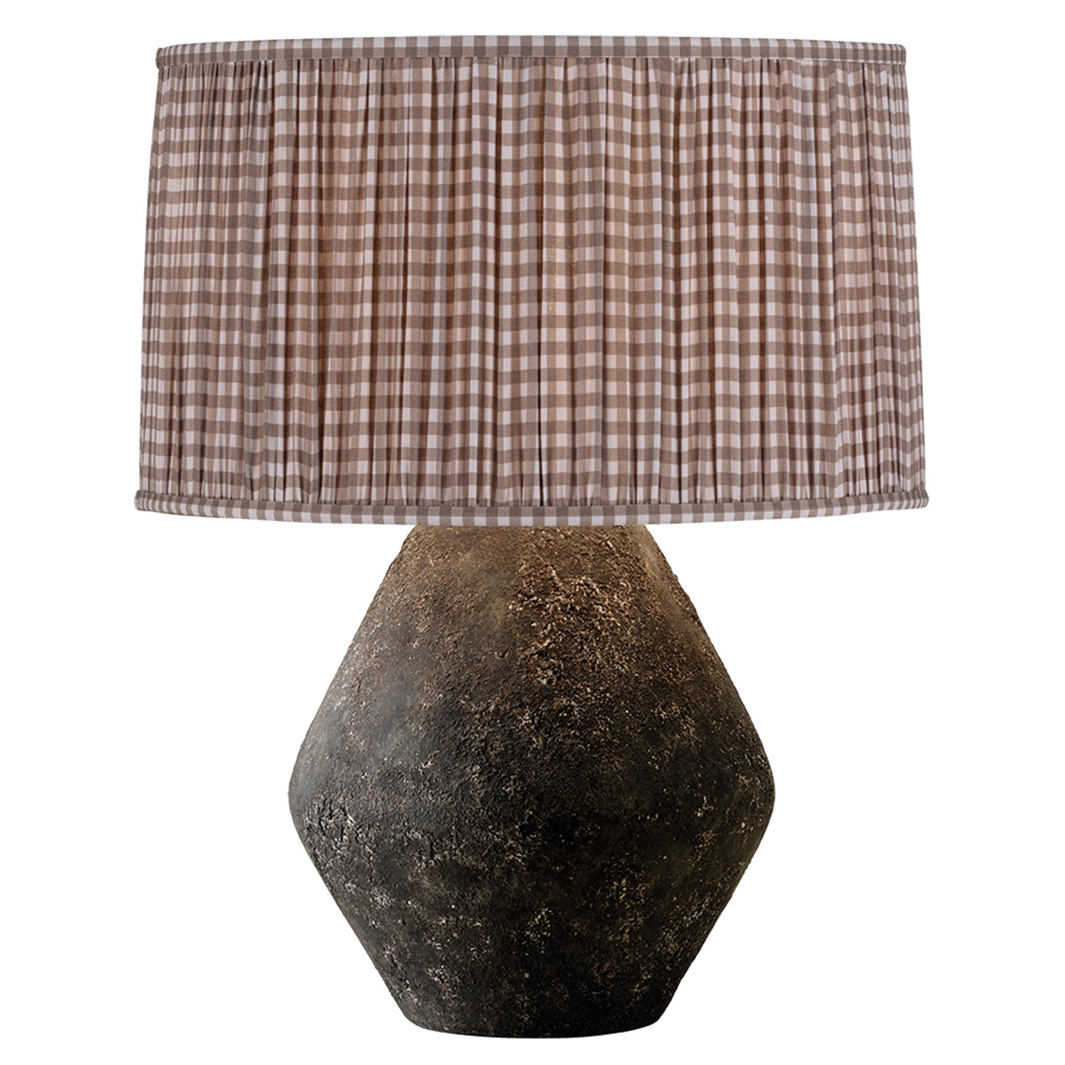 Troy Lighting Artifact Gingham Brown Table Lamp