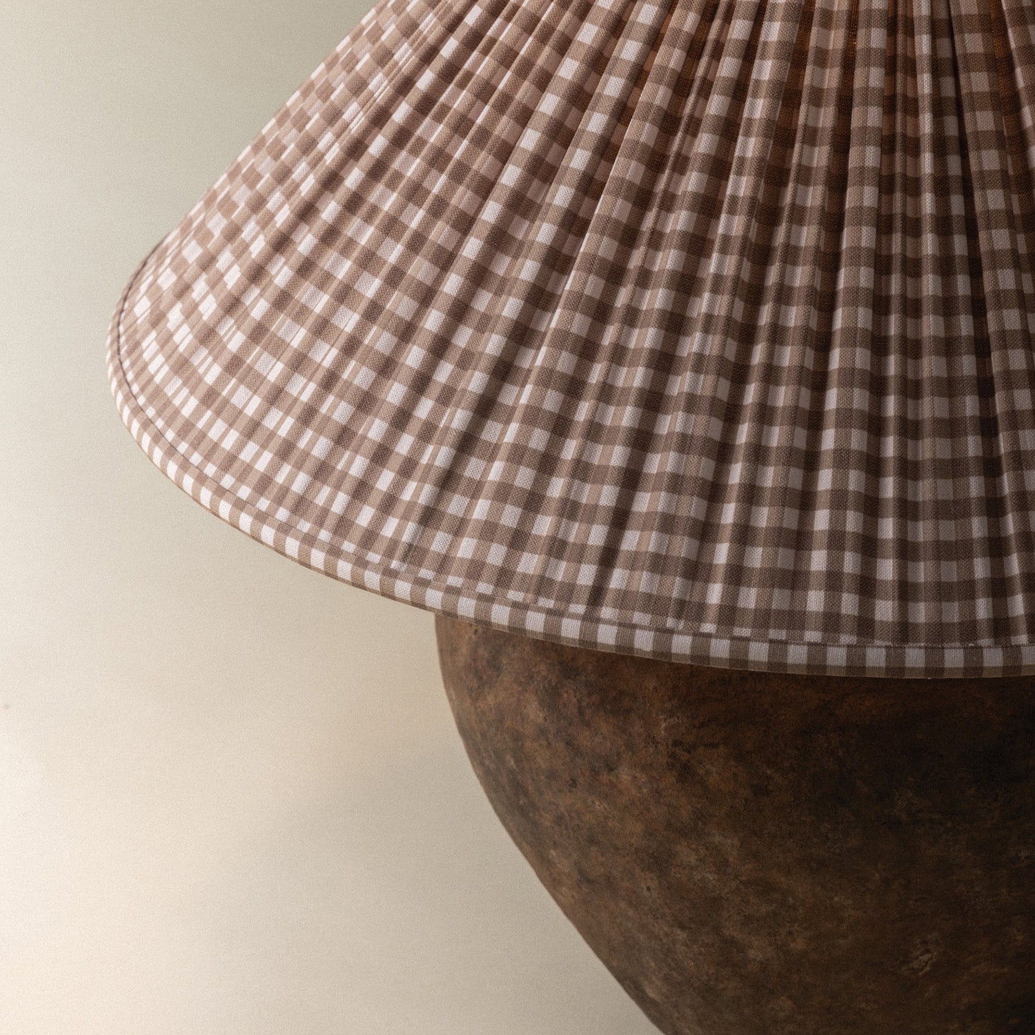 Troy Lighting Calabria Gingham Brown Medium Table Lamp