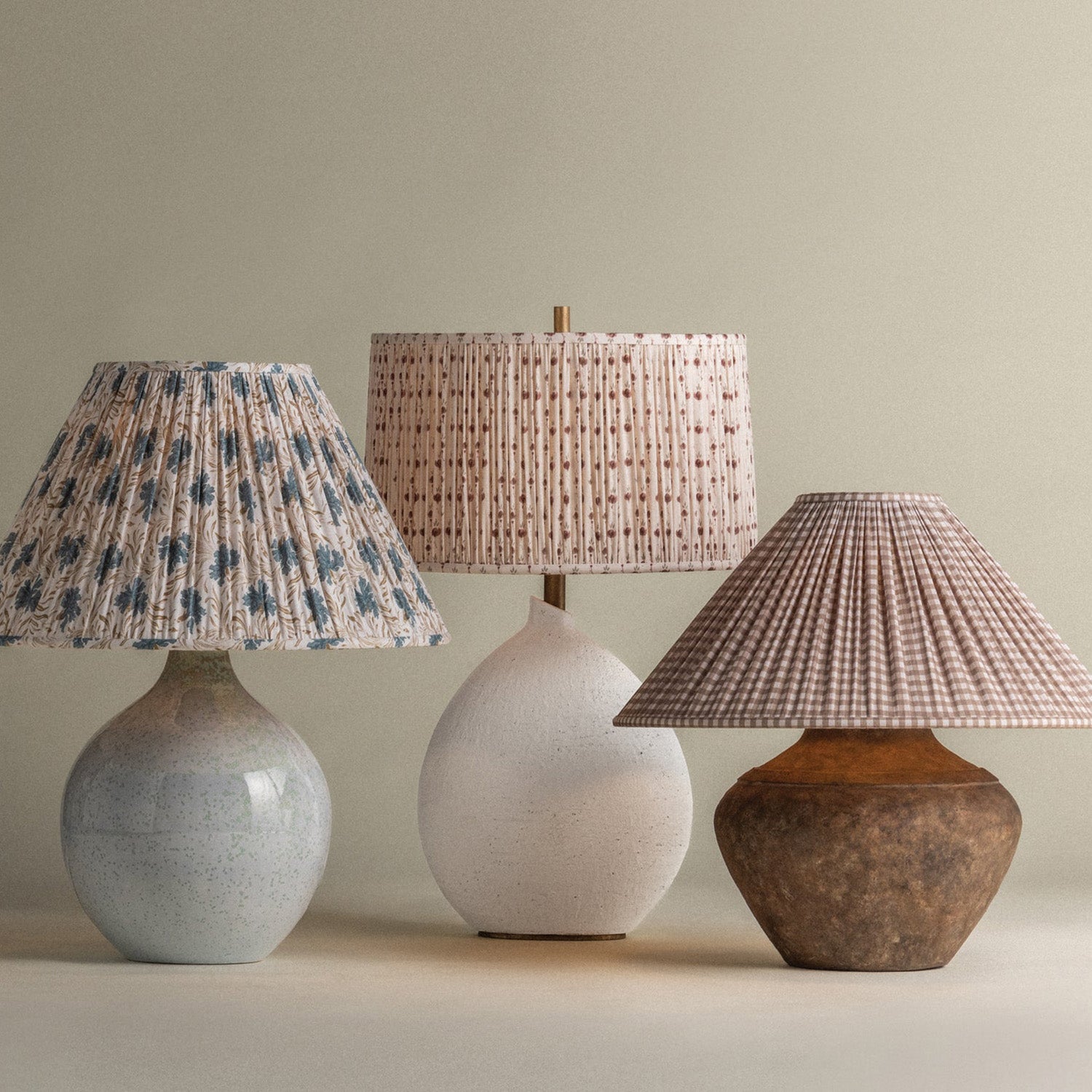 Troy Lighting Calabria Gingham Brown Medium Table Lamp