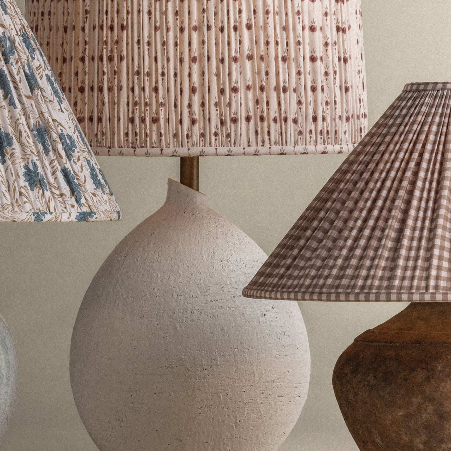 Troy Lighting Calabria Gingham Brown Medium Table Lamp